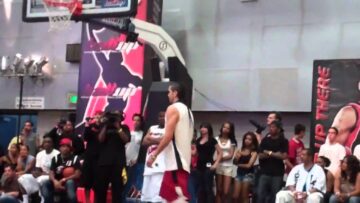 Slam it down his Throat Dunk! B B U Dunk Competition